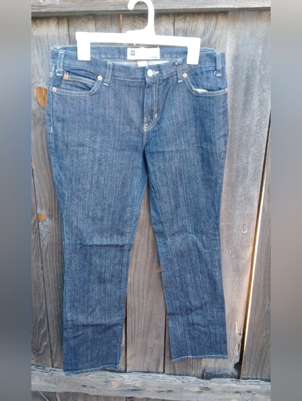 GAP denim Jean Straight Fit Stretch Womens 12 Regular 5 Pocket Pant - Picture 2 of 7